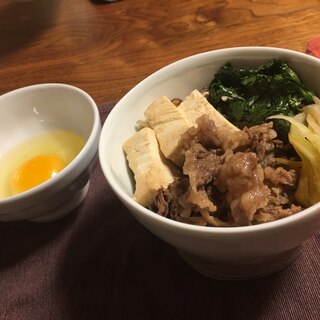 〆はおじやで！牛肉のすき焼き